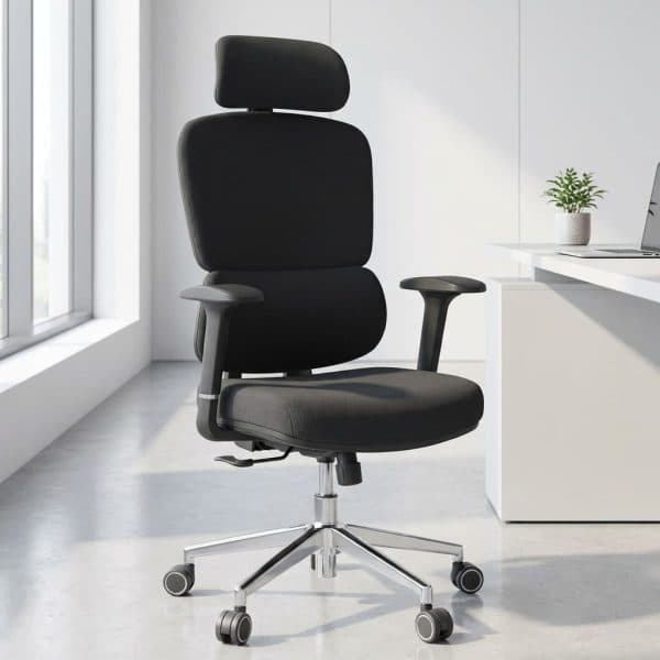 Orthopedic Fabric Office Chair With Headrest