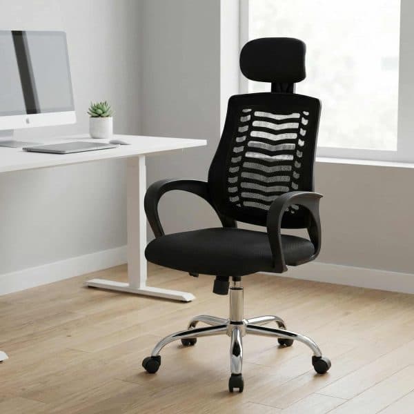 Office Staff Mesh Chair With Headrest